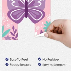 Big Dot Of Happiness Beautiful Butterfly - Peel And Stick Floral Birthday Party Large Banner Wall Decals - Happy Birthday -Nursery Decor Store GUEST 1f2e89ed 2545 431e 9bdf f76a88eb1375
