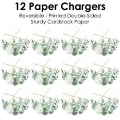 Big Dot Of Happiness Boho Botanical - Greenery Party Round Table Decorations - Paper Chargers - Place Setting For 12 -Nursery Decor Store GUEST 20a9d459 7801 431a 871c 351d43744faa