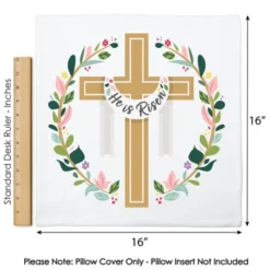 Big Dot Of Happiness Religious Easter - Christian Holiday Party Home Decorative Canvas Cushion Case - Throw Pillow Cover - 16 X 16 Inches -Nursery Decor Store GUEST 21298735 ab06 44cf b992 2a87e709588a
