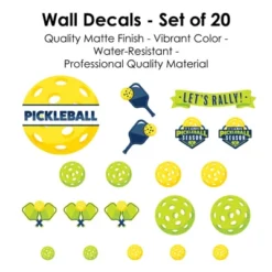 Big Dot Of Happiness Let’s Rally - Pickleball - Peel And Stick Sports Decor Vinyl Wall Art Stickers - Wall Decals - Set Of 20 -Nursery Decor Store GUEST 2168a407 6d77 481e a81b 5d6c51a53404