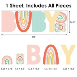 Big Dot Of Happiness Hello Rainbow - Peel And Stick Boho Baby Shower Standard Banner Wall Decals - Baby -Nursery Decor Store GUEST 22b04766 b1f1 4807 9157 d423b2a6c418