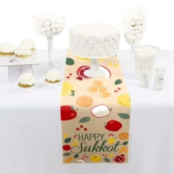 Big Dot Of Happiness Sukkot - Petite Sukkah Paper Table Runner - 12 X 60 Inches