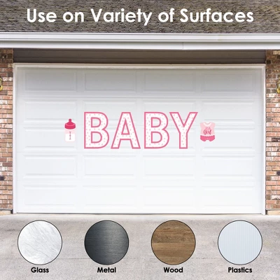 Big Dot Of Happiness It's A Girl - Peel And Stick Pink Baby Shower Standard Banner Wall Decals - Baby 2 Big Dot Of Happiness It's A Girl - Peel And Stick Pink Baby Shower Standard Banner Wall Decals - Baby - Image 2