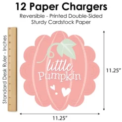 Big Dot Of Happiness Girl Little Pumpkin - Fall Birthday Party Or Baby Shower Round Table Decorations - Paper Chargers - Place Setting For 12 -Nursery Decor Store GUEST 23bc8a92 8bea 4a85 8977 2a080e0b20b0