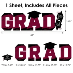 Big Dot Of Happiness Maroon Graduation Party Decor - Vinyl Wall Decals - Grad 10 Big Dot Of Happiness Maroon Graduation Party Decor - Vinyl Wall Decals - Grad -Nursery Decor Store GUEST 2438169a 1574 4411 8ca0 b721b835c566