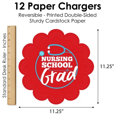 Big Dot Of Happiness Nurse Graduation - Medical Nursing Graduation Party Round Table Decorations - Paper Chargers - Place Setting For 12 5 Big Dot Of Happiness Nurse Graduation - Medical Nursing Graduation Party Round Table Decorations - Paper Chargers - Place Setting For 12 - Image 5