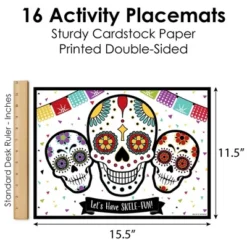 Big Dot Of Happiness Day Of The Dead - Paper Sugar Skull Party Coloring Sheets - Activity Placemats - Set Of 16 -Nursery Decor Store GUEST 26a61427 49ab 4e1f 9894 d59f3568bc60