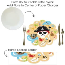 Big Dot Of Happiness Pirate Ship Adventures - Skull Birthday Party Round Table Decorations - Paper Chargers - Place Setting For 12 -Nursery Decor Store GUEST 26ff0732 0550 43c4 9269 b1af92618927