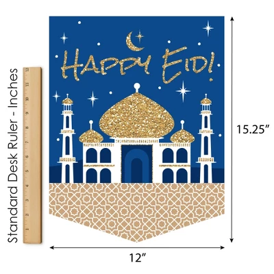 Big Dot Of Happiness Ramadan - Outdoor Home Decorations - Double-Sided Eid Mubarak Party Garden Flag - 12 X 15.25 Inches 4 Big Dot Of Happiness Ramadan - Outdoor Home Decorations - Double-Sided Eid Mubarak Party Garden Flag - 12 X 15.25 Inches - Image 4