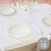 Big Dot Of Happiness Tan Checkered Party - Round Table Decorations - Paper Chargers - Place Setting For 12