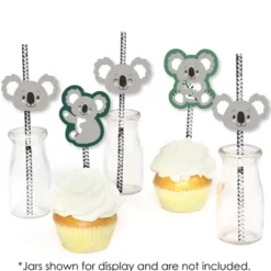 Big Dot Of Happiness Koala Cutie - Paper Straw Decor - Bear Birthday Party And Baby Shower Striped Decorative Straws - Set Of 24 6 Big Dot Of Happiness Koala Cutie - Paper Straw Decor - Bear Birthday Party And Baby Shower Striped Decorative Straws - Set Of 24 -Nursery Decor Store GUEST 28ddede9 43f2 4d88 996f bdbba695b42a