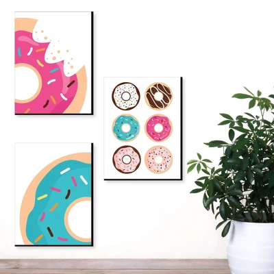 Big Dot Of Happiness Donut Worry, Let's Party - Doughnut Kitchen Wall Art, Nursery Decor & Restaurant Decorations - 7.5 X 10 Inches - Set Of 3 Prints 2 Big Dot Of Happiness Donut Worry, Let's Party - Doughnut Kitchen Wall Art, Nursery Decor & Restaurant Decorations - 7.5 X 10 Inches - Set Of 3 Prints - Image 2