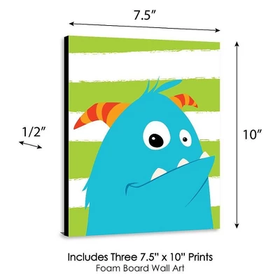 Big Dot Of Happiness Monster Bash - Nursery Wall Art And Kids Room Decorations - Gift Ideas - 7.5 X 10 Inches - Set Of 3 Prints 3 Big Dot Of Happiness Monster Bash - Nursery Wall Art And Kids Room Decorations - Gift Ideas - 7.5 X 10 Inches - Set Of 3 Prints - Image 3