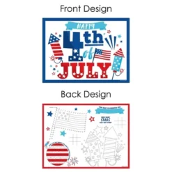 Big Dot Of Happiness Firecracker 4th Of July - Paper Red, White And Royal Blue Party Coloring Sheets - Activity Placemats - Set Of 16 -Nursery Decor Store GUEST 2dade9ac 529c 4b49 b2d4 c50c6caf776d
