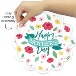 Big Dot Of Happiness Colorful Floral Happy Mother's Day - We Love Mom Party Round Table Decorations - Paper Chargers - Place Setting For 12 -Nursery Decor Store GUEST 2f231439 bb2a 4dae b7f8 dee6193c6505