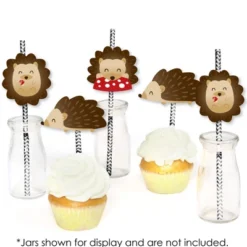 Big Dot Of Happiness Forest Hedgehogs - Paper Straw Decor - Woodland Birthday Party Or Baby Shower Striped Decorative Straws - Set Of 24 6 Big Dot Of Happiness Forest Hedgehogs - Paper Straw Decor - Woodland Birthday Party Or Baby Shower Striped Decorative Straws - Set Of 24 -Nursery Decor Store GUEST 311c8f12 fa36 430f 8f5a f370f9262ccd