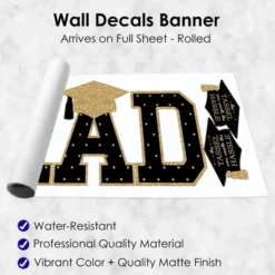 Big Dot Of Happiness Gold Graduation Party Decor - Vinyl Wall Decals - Grad -Nursery Decor Store GUEST 318c00d7 e42e 4535 9d50 32f5e66636be