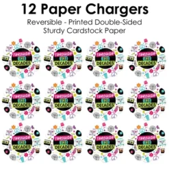 Big Dot Of Happiness Through The Decades - 50s, 60s, 70s, 80s, And 90s Party Round Table Decorations - Paper Chargers - Place Setting For 12 9 Big Dot Of Happiness Through The Decades - 50s, 60s, 70s, 80s, And 90s Party Round Table Decorations - Paper Chargers - Place Setting For 12 -Nursery Decor Store GUEST 3190acc8 9040 4c3b ad61 2c828a9da7f0