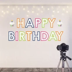 Big Dot Of Happiness Cheerful Happy Birthday - Peel And Stick Colorful Birthday Party Large Banner Wall Decals - Happy Birthday -Nursery Decor Store GUEST 3266fb56 f7c2 4f4b 9ce4 9b34a2a0e37b