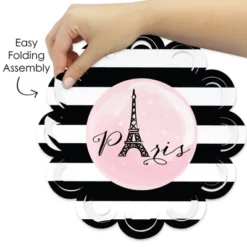 Big Dot Of Happiness Paris, Ooh La La - Paris Themed Baby Shower Or Birthday Party Round Table Decorations - Paper Chargers - Place Setting For 12 -Nursery Decor Store GUEST 327fd284 9376 4a63 b078 ed09a67eaabe