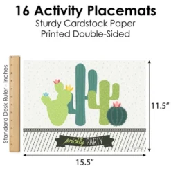 Big Dot Of Happiness Prickly Cactus Party - Paper Fiesta Birthday Party Coloring Sheets - Activity Placemats - Set Of 16 -Nursery Decor Store GUEST 3305d07b 9d20 4f0d aa56 e3b0346ab77c