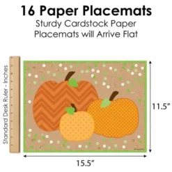 Big Dot Of Happiness Pumpkin Patch - Party Table Decorations - Fall, Halloween Or Thanksgiving Party Placemats - Set Of 16 -Nursery Decor Store GUEST 33207fe5 eef7 467c a90c aecea6df3234