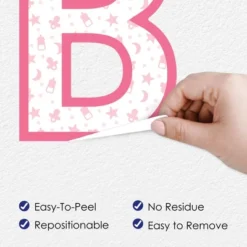 Big Dot Of Happiness It's A Girl - Peel And Stick Pink Baby Shower Standard Banner Wall Decals - Baby 8 Big Dot Of Happiness It's A Girl - Peel And Stick Pink Baby Shower Standard Banner Wall Decals - Baby -Nursery Decor Store GUEST 363ae720 bf02 4049 885c e0ba5ed2bfc7