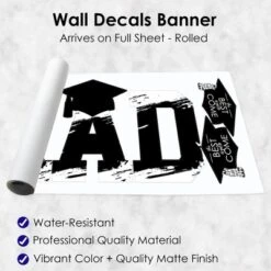 Big Dot Of Happiness Black And White Graduation Party Decor - Vinyl Wall Decals - Grad -Nursery Decor Store GUEST 371dc58b dd8a 48b8 a71c da5a32ee0f88