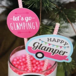 Big Dot Of Happiness Let's Go Glamping - Paper Straw Decor - Camp Glamp Party Or Birthday Party Striped Decorative Straws - Set Of 24 -Nursery Decor Store GUEST 37dc9f29 a042 427a a337 cb3ce6de185d