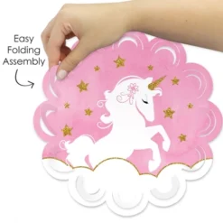 Big Dot Of Happiness Rainbow Unicorn - Magical Unicorn Baby Shower Or Birthday Party Round Table Decorations - Paper Chargers - Place Setting For 12 -Nursery Decor Store GUEST 37ebdf91 31ba 4914 a8b8 be35a73c3657