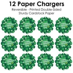 Big Dot Of Happiness Shamrock St. Patrick's Day - Saint Paddy’s Day Party Round Table Decorations - Paper Chargers - Place Setting For 12 -Nursery Decor Store GUEST 3843e5f7 2297 44fd 8c59 58186ae8a3c1