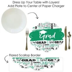 Big Dot Of Happiness Green Grad - Best Is Yet To Come - Green Graduation Party Round Table Decorations - Paper Chargers - Place Setting For 12 -Nursery Decor Store GUEST 39cad537 2091 4504 9967 6f22ab492ca2