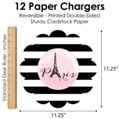 Big Dot Of Happiness Paris, Ooh La La - Paris Themed Baby Shower Or Birthday Party Round Table Decorations - Paper Chargers - Place Setting For 12 -Nursery Decor Store GUEST 3a1d920c f227 4e62 adfc c5ceba058f4e