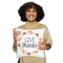 Big Dot Of Happiness Give Thanks - Thanksgiving Party Home Decorative Canvas Cushion Case - Throw Pillow Cover - 16 X 16 Inches -Nursery Decor Store GUEST 3c0e3286 3d79 4e04 ad9a e5c6c9d07a67