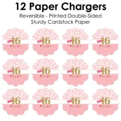 Big Dot Of Happiness Sweet 16 - 16th Birthday Party Round Table Decorations - Paper Chargers - Place Setting For 12 -Nursery Decor Store GUEST 3c14db36 520c 4f16 962f e1095e41ea7e