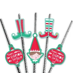 Big Dot Of Happiness Elf Squad - Paper Straw Decor - Kids Elf Christmas And Birthday Party Striped Decorative Straws - Set Of 24 7 Big Dot Of Happiness Elf Squad - Paper Straw Decor - Kids Elf Christmas And Birthday Party Striped Decorative Straws - Set Of 24 -Nursery Decor Store GUEST 3c9e730c 6a36 4c78 8765 37cd4a27d61b