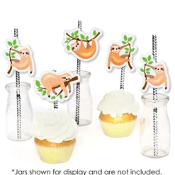 Big Dot Of Happiness Let's Hang - Sloth - Paper Straw Decor - Baby Shower Or Birthday Party Striped Decorative Straws - Set Of 24 7 Big Dot Of Happiness Let's Hang - Sloth - Paper Straw Decor - Baby Shower Or Birthday Party Striped Decorative Straws - Set Of 24 -Nursery Decor Store GUEST 3ca36a60 3565 427f 87af 280f4e71e6c2