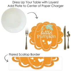 Big Dot Of Happiness Little Pumpkin - Fall Birthday Party Or Baby Shower Round Table Decorations - Paper Chargers - Place Setting For 12 -Nursery Decor Store GUEST 3cd704a8 03e4 48f0 b744 2a499c4a10aa