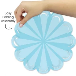 Big Dot Of Happiness Blue Stripes - Simple Party Round Table Decorations - Paper Chargers - Place Setting For 12 -Nursery Decor Store GUEST 3ddfd6b8 a183 4977 b705 cac4b97b958c