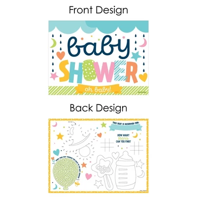 Big Dot Of Happiness Colorful Baby Shower - Paper Gender Neutral Party Coloring Sheets - Activity Placemats - Set Of 16 4 Big Dot Of Happiness Colorful Baby Shower - Paper Gender Neutral Party Coloring Sheets - Activity Placemats - Set Of 16 - Image 4