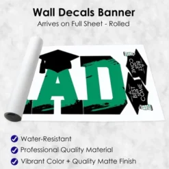 Big Dot Of Happiness Green Graduation Party Decor - Vinyl Wall Decals - Grad -Nursery Decor Store GUEST 4124133b eabb 4504 b63d 8787942fff47