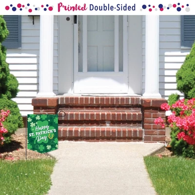 Big Dot Of Happiness Shamrock St. Patrick's Day - Outdoor Home Decorations - Double-Sided Saint Patty's Day Party Garden Flag - 12 X 15.25 Inches 1 Big Dot Of Happiness Shamrock St. Patrick's Day - Outdoor Home Decorations - Double-Sided Saint Patty's Day Party Garden Flag - 12 X 15.25 Inches