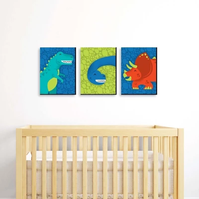 Big Dot Of Happiness Roar Dinosaur - Dino Mite T-Rex Nursery Wall Art And Kids Room Decorations - Gift Ideas - 7.5 X 10 Inches - Set Of 3 Prints 1 Big Dot Of Happiness Roar Dinosaur - Dino Mite T-Rex Nursery Wall Art And Kids Room Decorations - Gift Ideas - 7.5 X 10 Inches - Set Of 3 Prints