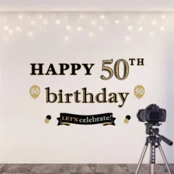 Big Dot Of Happiness Adult 50th Birthday - Gold - Peel And Stick Birthday Party Decoration - Wall Decals Backdrop -Nursery Decor Store GUEST 44822f73 18f1 492b a16a 29bc0cc4bcd0