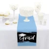 Big Dot Of Happiness Light Blue Grad - Best Is Yet To Come - Petite Light Blue Graduation Party Paper Table Runner - 12 X 60 Inches