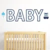 Big Dot Of Happiness It's A Boy - Peel And Stick Blue Baby Shower Standard Banner Wall Decals - Baby