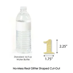 Big Dot Of Happiness Gold Glitter 1 Party Straws - No-Mess Real Gold Glitter Cut-Out Numbers & Decorative 1st Birthday Party Paper Straws - Set Of 24 -Nursery Decor Store GUEST 464949c0 3cff 4208 b745 83bb13d496c3