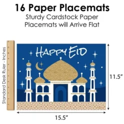 Big Dot Of Happiness Ramadan - Party Table Decorations - Eid Mubarak Party Placemats - Set Of 16 6 Big Dot Of Happiness Ramadan - Party Table Decorations - Eid Mubarak Party Placemats - Set Of 16 -Nursery Decor Store GUEST 47a1ff96 c627 45a2 88df b5715dfb6f07