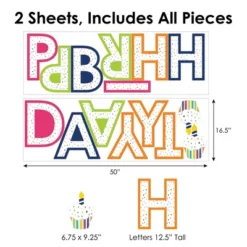 Big Dot Of Happiness Cheerful Happy Birthday - Peel And Stick Colorful Birthday Party Large Banner Wall Decals - Happy Birthday -Nursery Decor Store GUEST 4a6ba0fe 5349 47a8 b8d5 f59fd7edf540