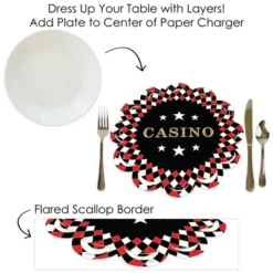 Big Dot Of Happiness Las Vegas - Casino Party Round Table Decorations - Paper Chargers - Place Setting For 12 -Nursery Decor Store GUEST 4b078293 4db4 48c2 b7ec 4d8dbc660e01